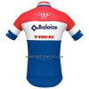 Set Fietsshirt + Korte Koersbroek 2023 Baloise-Trek Lions Nederlands Kampioenschap Rood Blauw Wit